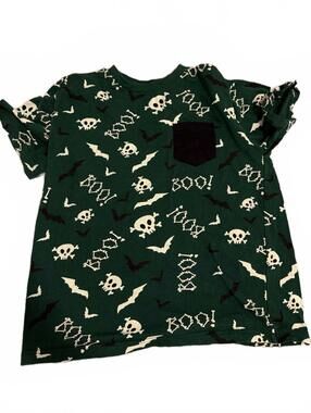 Eighty Eight Brand Boys Size 14 Green Halloween Print TShirt